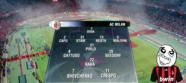 FtCracks's tweet photo. Cuando el AC Milan daba miedo. http://t.co/YspIqBG5iU