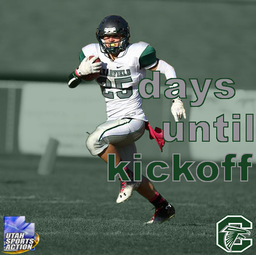 UTSportsAction1's tweet photo. High school football: 25-days until kickoff.@chsfalcons @SLC_punk25 #UTHSFB #FNL #KickoffCountdown #CHSFalcons http://t.co/BbHElpgzka