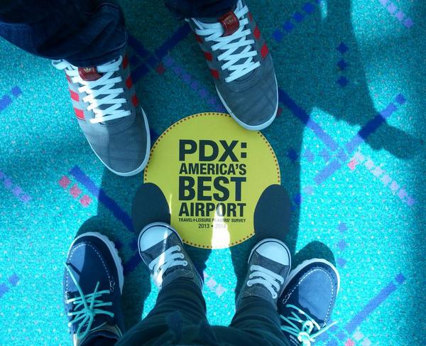 theTrifan's tweet photo. Ready 4 Europe. Travelling family portrait @Trinitank @ApolloTalk @flypdx #airport #vacation #travel #pdxbestairport http://t.co/V9nDwx9Egh