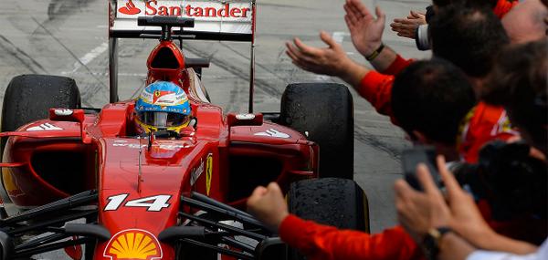 ScuderiaFerrari's tweet photo. #FerrariHUNGP Alonso: “Everything is possible” #ForzaFerrari http://t.co/JQ1SjJ6ciC http://t.co/HuseVDlMCl