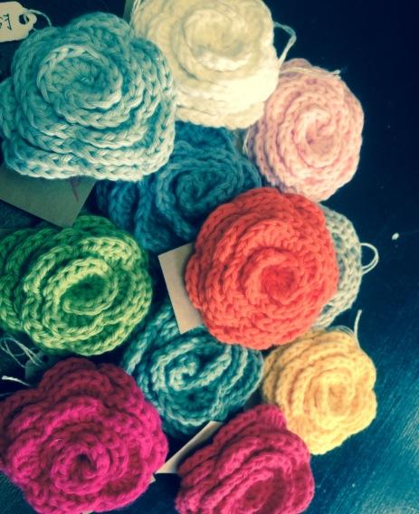 manderleyhome's tweet photo. New in this week some very lovely crocheted flower badges :) http://t.co/33xr6M1Ars