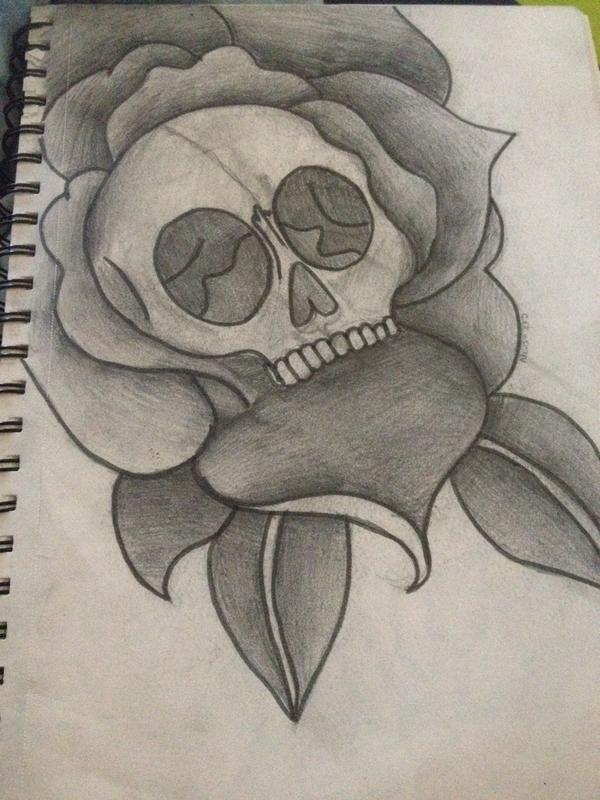 Roses and skulls. My two favourite things :)