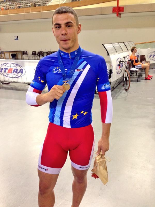 Patryk Rajkowski (Poland) is the new European champion in the men's junior keirin. #EuroTrack2014