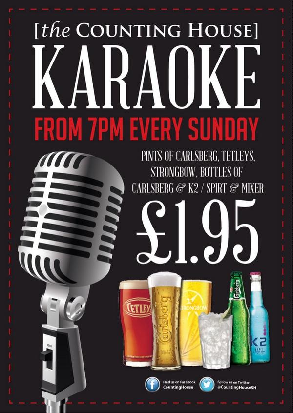 Don't forget guys we have karaoke here tonight. Cheep drinks all night. Get down