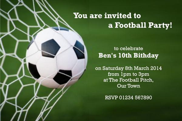 Personalised Invitations for kids football parties. <a href="/TheSportsDomes/">The Sports Domes</a> we'd love a RT! cgi.ebay.co.uk/ws/eBayISAPI.d…