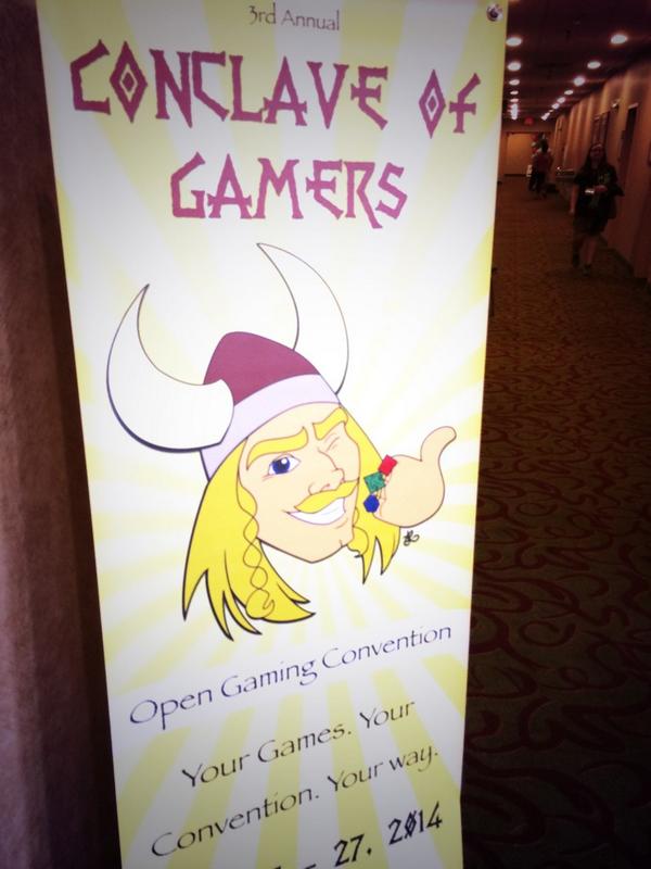 BoardgameCorner's tweet photo. Day 3 at @ConclaveofGamer! Tons-o-gaming, we had a blast! Thanks #COG2014 for having us, see you next year! http://t.co/zlWM1vwX9o