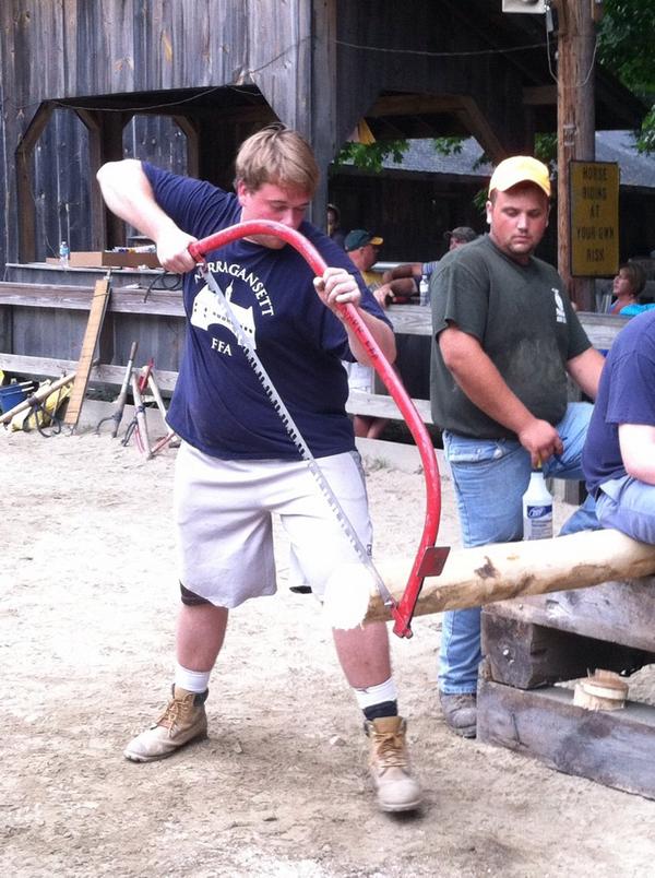 GansettFFA's tweet photo. Woodsmen contest is going well! http://t.co/BRajzxTFmT
