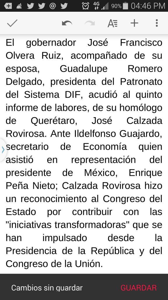 gobiernohidalgo's tweet photo. #Comunicado Asiste Gobernador @Paco_Olvera a 5to #InformeQro del Gobernador de Querétaro @ppcalzada @gobqro http://t.co/xvM7gnPEOW