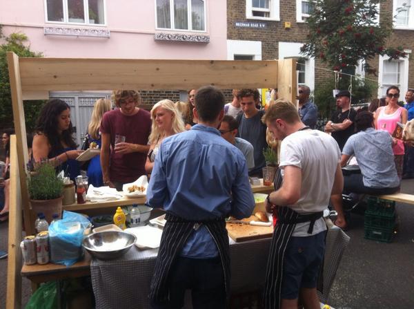 Busy day today <a href="/AlmaStreetFair/">The Alma Street FAIR</a> - squid and pig action from above