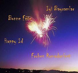 Gesegnetes, schönes Fest!
Bayramınız mübarek olsun! eid mubarak! Bonne Fête! Blessed Eϊd (Id)