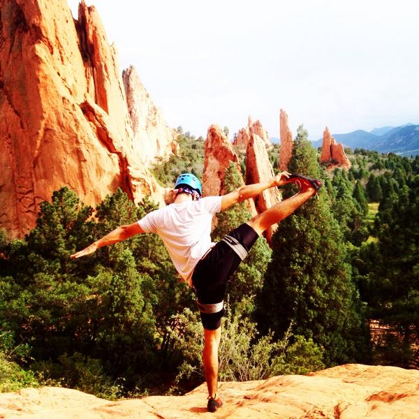 inishesh's tweet photo. Climbing the Garden of the Gods ✅. Thanks to @Groupon and @FrontRangeClimb 🙏☺️. #rockclimbing #gardenofthegods http://t.co/P24I1cellf