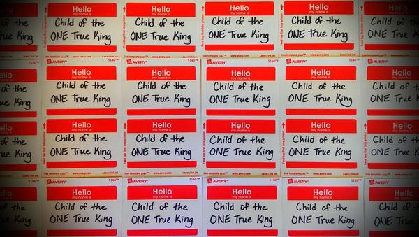 FaithNerd007's tweet photo. For #DoSomethingSummer, @Godsgirl2315 &amp; I taught our VBS kids who they are! #HelloMyNameIs #ChildOfGod @matthew_west http://t.co/5O50zOYsPJ