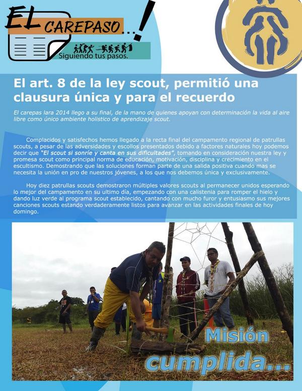 GUARITOS_SCOUTS's tweet photo. Continuamos con mas! observa lo que paso el dia de hoy aqui en el Carepaso! Siguiendo tus pasos #CarepasLara http://t.co/q5QlmXDVfm