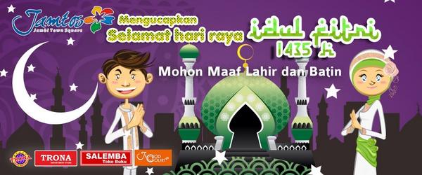 Jamtos's tweet photo. Manajemen &amp; Karyawan @Jamtos mengucapkan Selamat Idul Fitri 1435H,Minal Aidzin Walfaidzin,Mohon Maaf Lahir &amp; Bathin. http://t.co/RkkslaYNzL