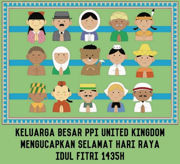 Selamat Idul Fitri 1435 H. Dari keluarga besar PPI UK
