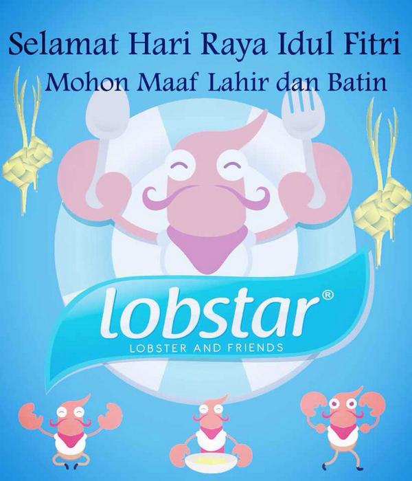 Lobstar_ID's tweet photo. Selamat Hari Raya 
IDUL FUTRI 1435 H 
Mohon Maaf Lahir Batin http://t.co/yXmgAIjwOM