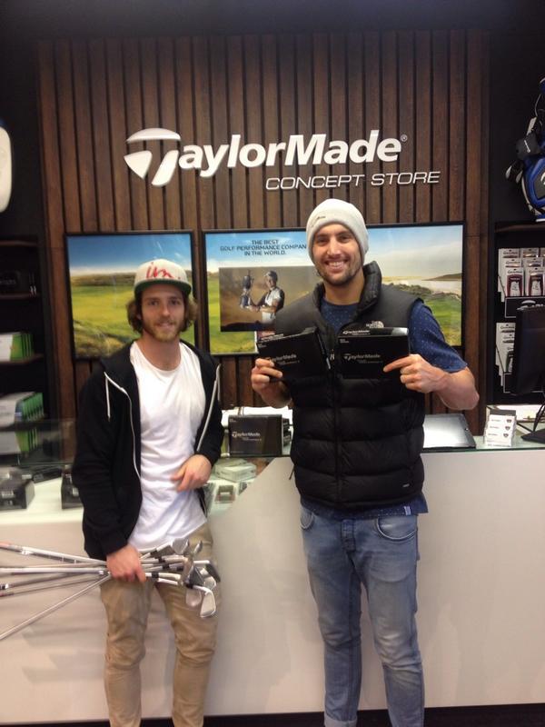 TaylorMade_Lab's tweet image. Always a great day having Trav Colyer &amp;amp; David Myers stop in #tourpreferred #taylormade #adidas @adidasAU @EssendonFC