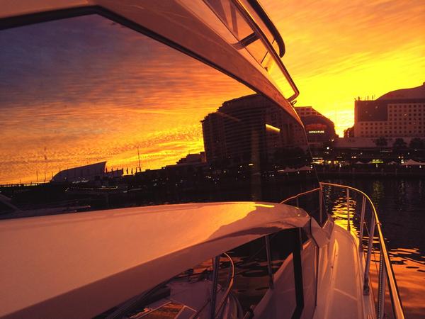 Sundown #sunset over <a href="/SydneyBoatShow/">Sydney International Boat Show</a>