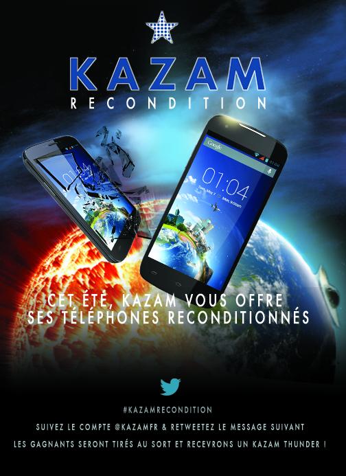 #Concours #KazamRecondition Cet été, Kazam vous offre ses téléphones reconditionnés. Suivez &amp; retweetez pour gagner !