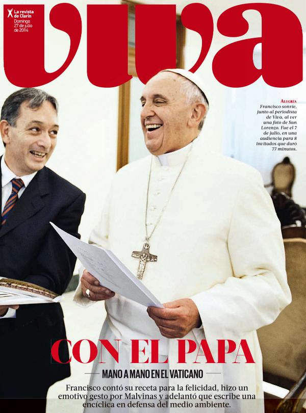 Gran repercusión mundial por la nota de <a href="/pablincalvo/">pablo calvo</a> y los 10 consejos del Papa para ser feliz clar.in/1lN07Y9