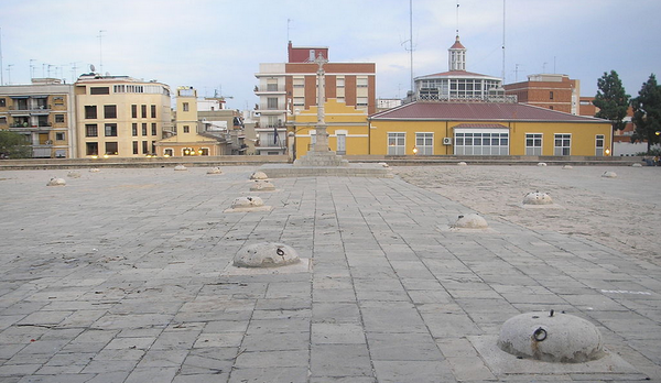 Cement nubs littering this Spanish square are secret entrances to buried silos bit.ly/UFQsLz