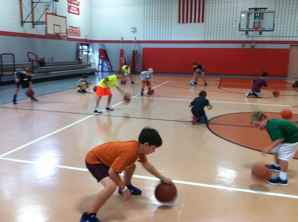 Day 1 of Warrior Basketball Camp. Kids bringing tons of energy and enthusiasm to the gym. #ImprovingSkills