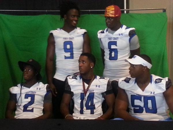 JustinBarneyTV's tweet image. First Coast Bucs crew: Pittman (9), Payton (6),  Washington (2), Johnson (14),  Sweet (50).