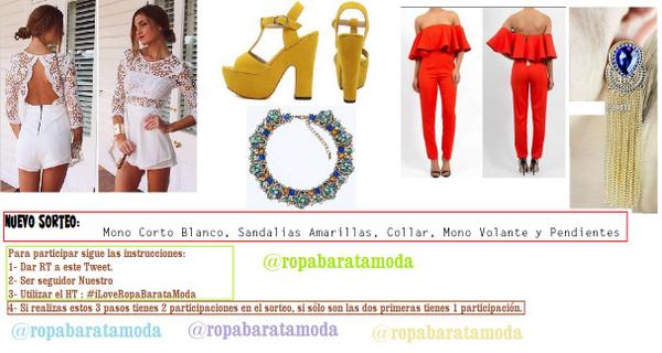 NUEVO SORTEO: Siguenos y da RT a este Tuit y sigue las instrucciones para participar. #iLoveRopaBarataModa