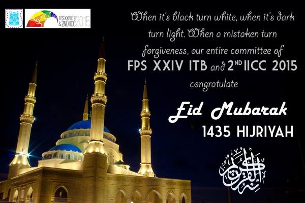 fpsitb's tweet photo. Happy Eid Mubarak, dear choristers! http://t.co/Rv0Sk4ssHo