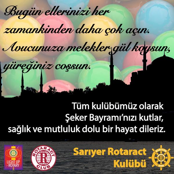 sariyerrotaract's tweet photo. Tüm milletimizin Şeker Bayramı'nı en içten dileklerimizle kutlarız! http://t.co/eQpIcLdeiB