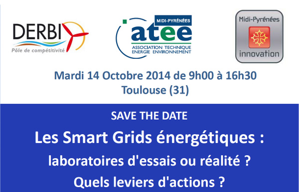 SmartGridsTweet's tweet photo. Save the date: journée de réflexion sur les #SmartGrids par le pôle Derbi. Plus d’info: http://t.co/Ck4NuUSAT9 http://t.co/CCncySKxla