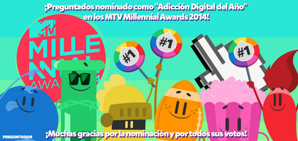 Mezcladitos's tweet photo. ¡¡¡VOTA por #preguntados en los @MTVLA #MIAW 2014!!! http://t.co/LjvdOKsgLQ