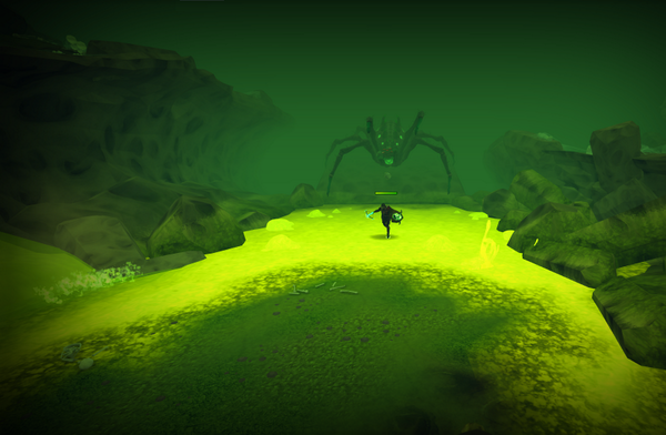 RuneScape's tweet image. He's coming to get you… ARAXXOR IS HERE. 8 legs, hundreds of eyes, one angry arachnid: bit.ly/1oAoXza