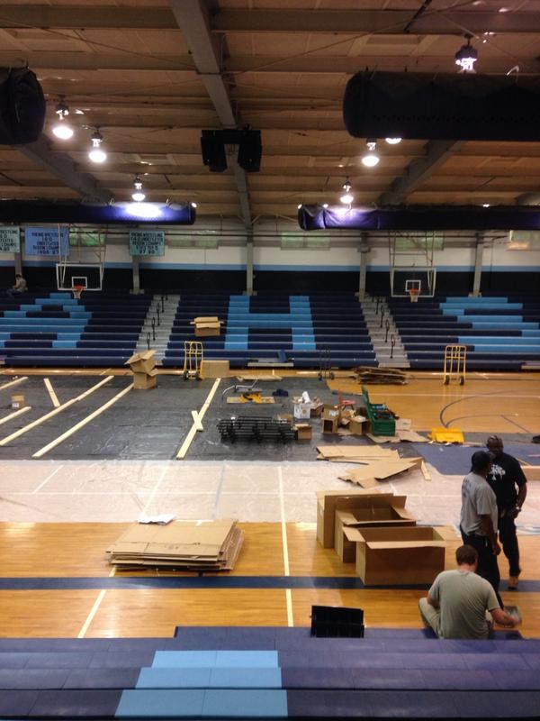 rowland5085's tweet photo. AHS gym will be rocking soon. http://t.co/aDR5HvgV2g