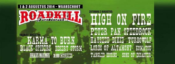 komatsurock's tweet photo. Next show: Roadkill Festival, Waarschoot (B) @ august 2nd 2014. Showtime Komatsu 16:40h. http://t.co/hlTE5wgxWv