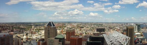 JacobCraig30's tweet photo. Pretty awesome view at our Transamerica Baltimore office! #TAN http://t.co/v6mdZCXDaD
