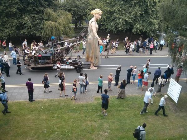 watching Godiva go past from my office window #IFTR2014