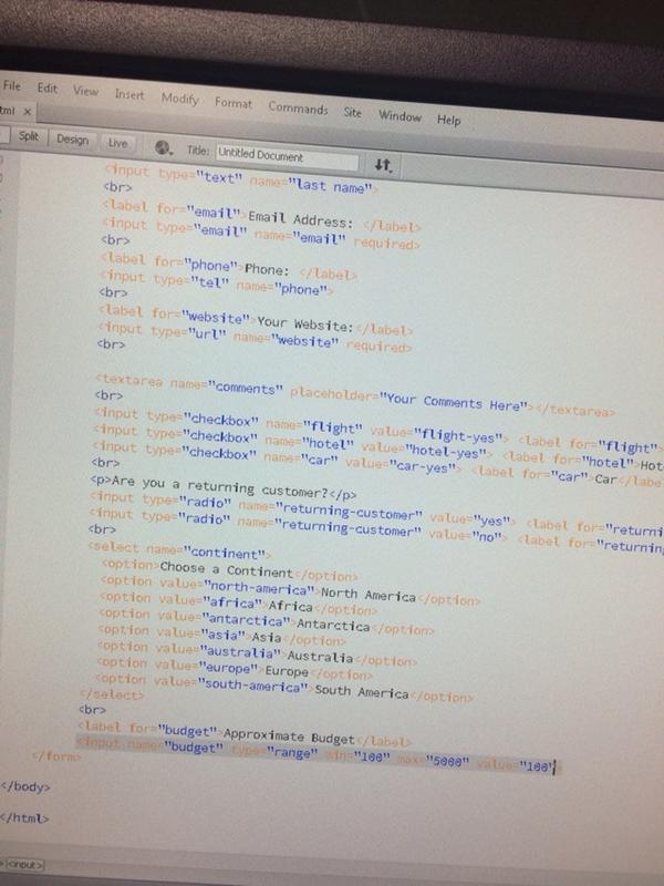 laurensooner's tweet image. Oh Monday... why must you speak in code? #htmlclass #makemyselflaugh