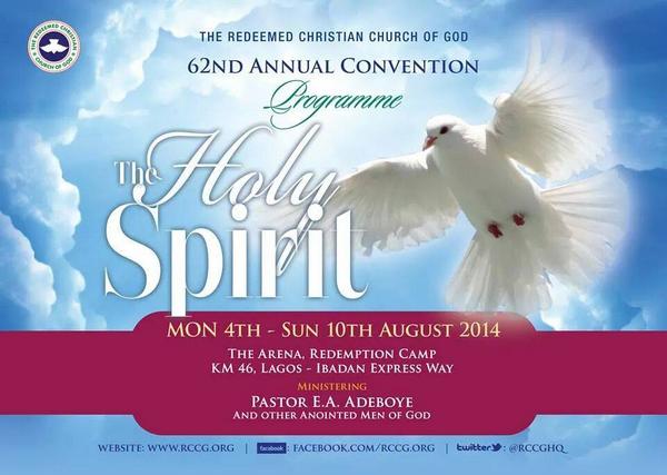 H O L Y  S P I R I T  T A K E  C O N T R O L : 
#RCCG Annual Convention 4th - 10th August 2014.