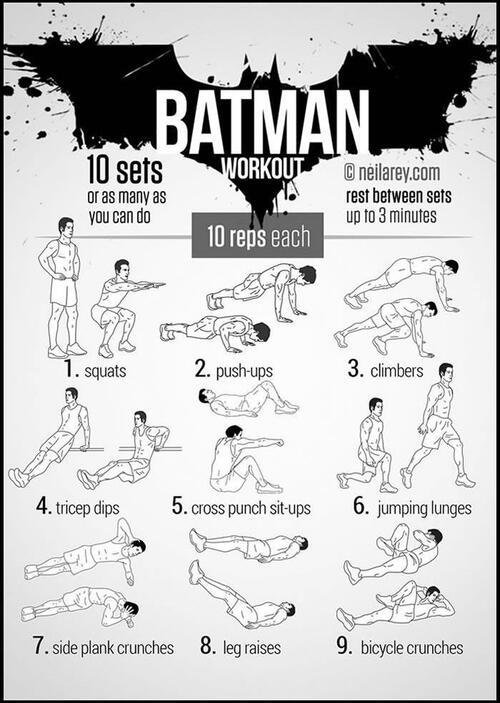 GYMWORKOUTS1's tweet photo. The 'Batman' Workout #GymWorkouts http://t.co/PU6A55IfSN
