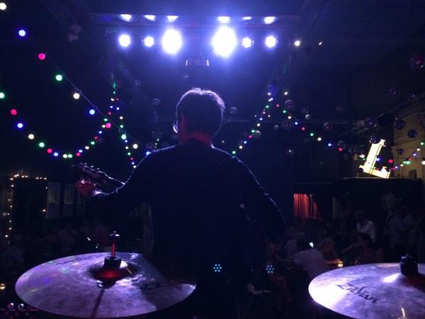 TheStines's tweet photo. A pic from behind the kit at LEAF on Friday #rocknroll http://t.co/UZUo6GxzkB