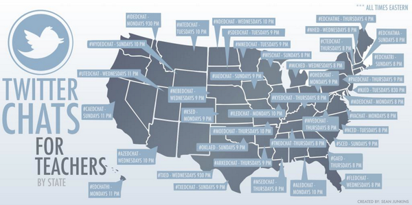 Joe_Mazza's tweet photo. Twitter Chats for Edus via @sjunkins. Also see interactive gMap-Update info if nec http://t.co/TUsogEHIZY #usedchats http://t.co/ZsJlePL4Oc