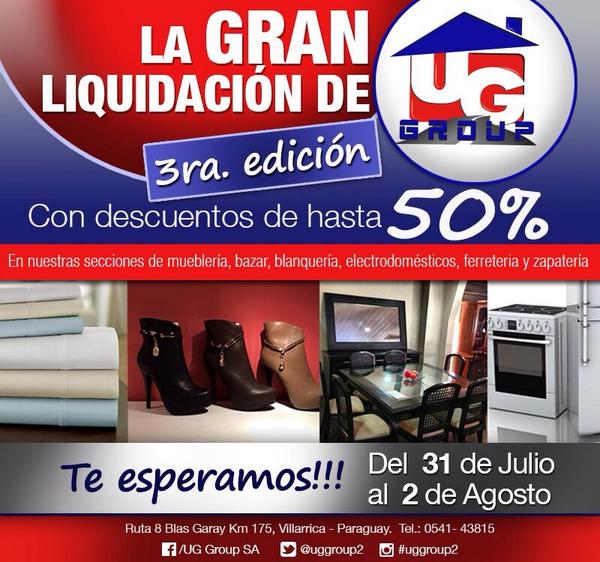 UGGroup2's tweet image. Descuentos increíbles en zapatos, championes, ropas, muebles, art. de ferretería, bazar y muchas cosas más!
