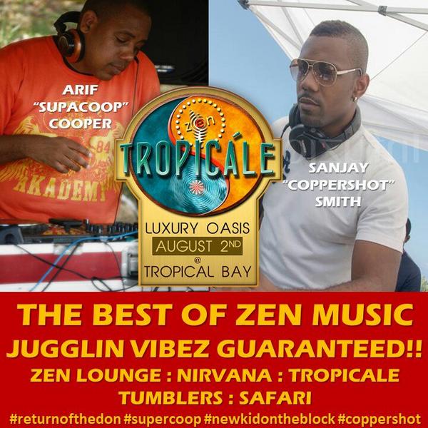 Zen Tropicale  beach will be rocked by Fame FMs finest ! Arif Cooper and Dj Sanjay !! <a href="/ArifSupa/">Arif 'Supa' Cooper</a> <a href="/ro_regal/">Rodolfo</a>