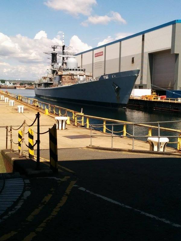 HMSEdinburgh's tweet photo. Here is the Most recent picture of Edinburgh taken today in Dock 14 http://t.co/rUe5kVFRGr
