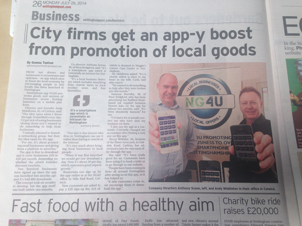 ng4u1's tweet image. Check out our article in todays Nottingham Evening Post! @Nottingham_Post #Notts #Nottingham bit.ly/1ApNETX