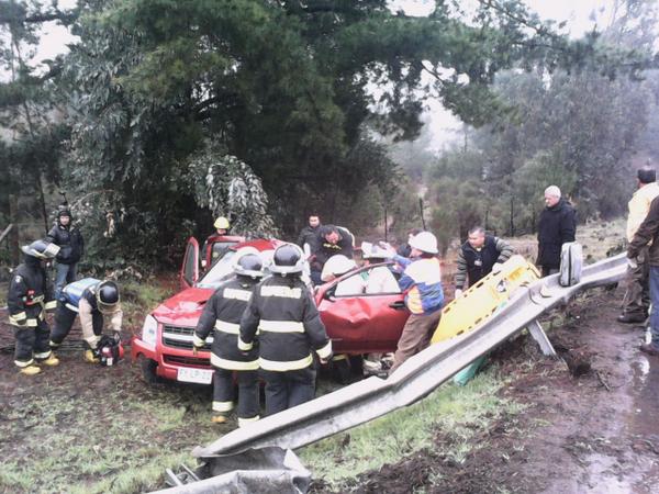 RNE_NUBLE's tweet photo. Sector calquin a 7 kms de Qhue. Dos herido el chofer mas complicado,su esposa con lesiones leve. Ambos de concepcion http://t.co/Mk8Dz5YdmE