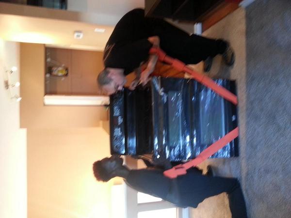 WorkwellMoving's tweet image. Double oven going up and out sorry pic is sideways