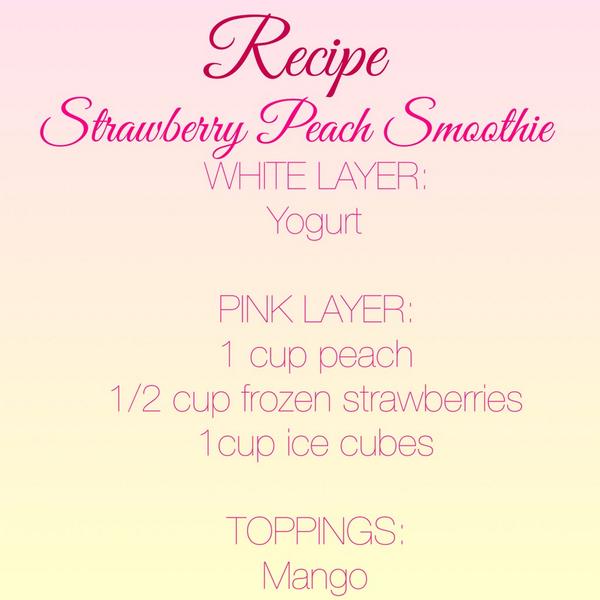 YayFruitopia's tweet photo. NEW: Strawberry Peach smoothie! Try this smoothie on Wednesday! http://t.co/rjI28Em74n