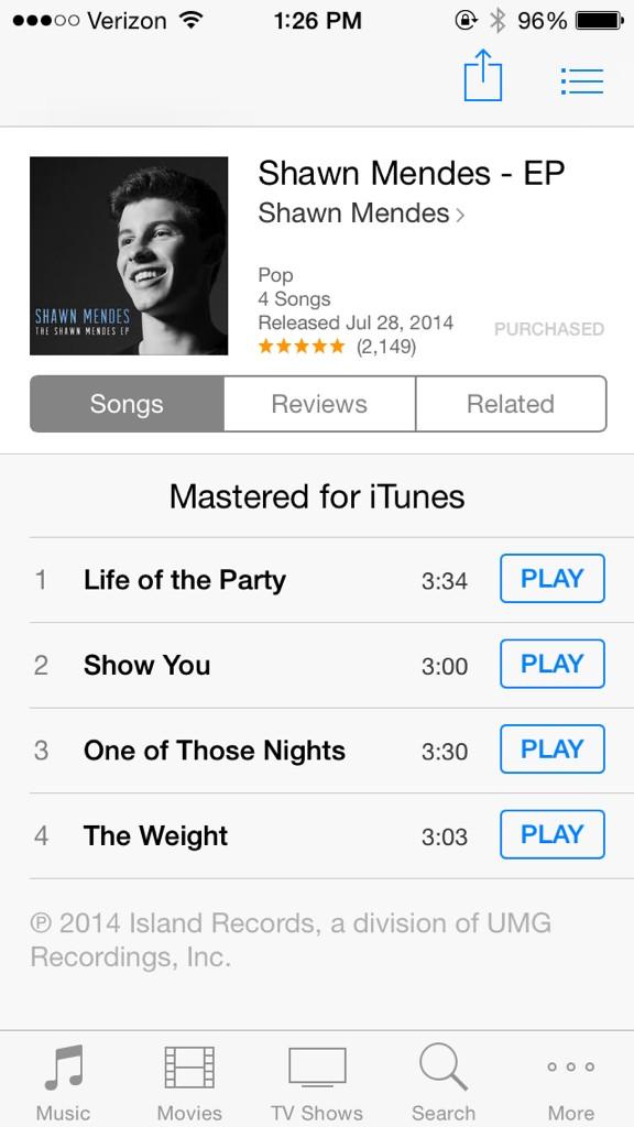 xoxpaigee's tweet photo. @ShawnMendes #ShawnToNumber1 it's amazingπ it deserved to get to #1 βΊοΈ http://t.co/sqKTjSKxvl